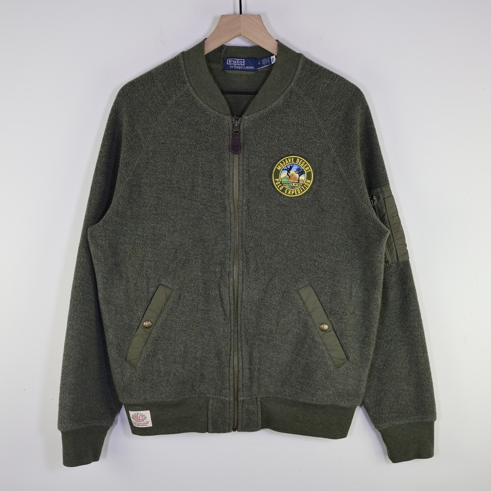 Polo Ralph Lauren Mojave Desert Expedition Bomber Jacket Size M Olive Green
